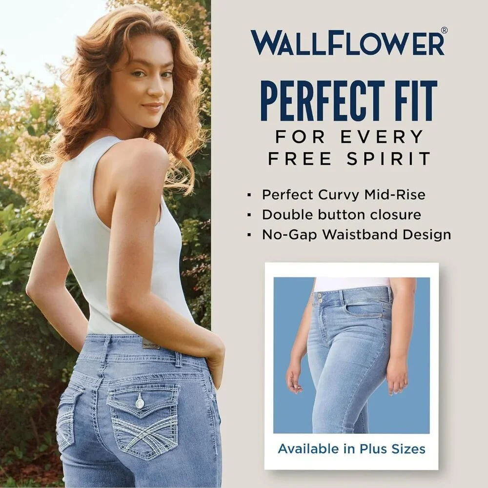 Bootcut Jeans Women Mid Rise Curvy Insta Stretch Denim Sizes 0-24 - Picture 5 of 8